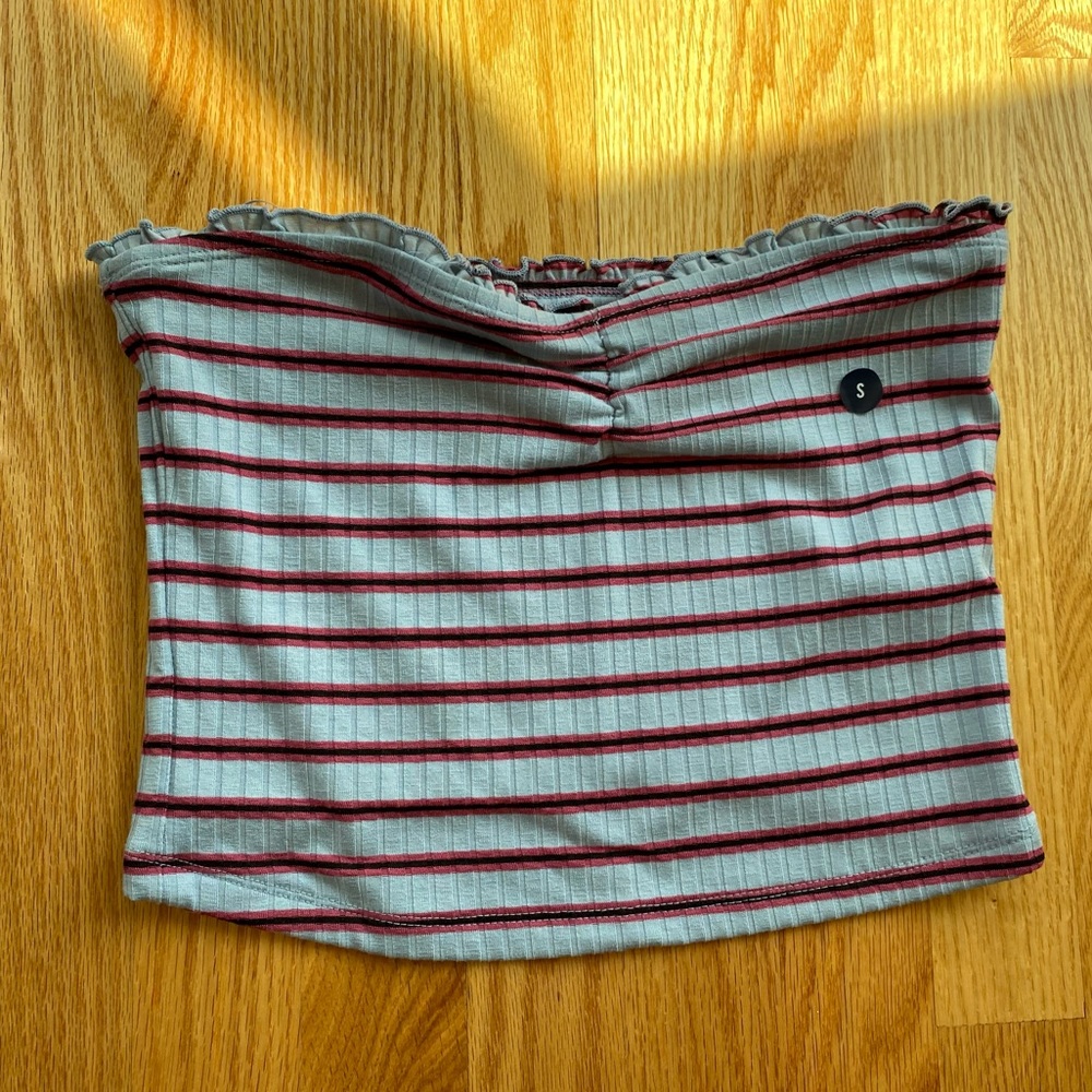 Abercrombie striped crop top